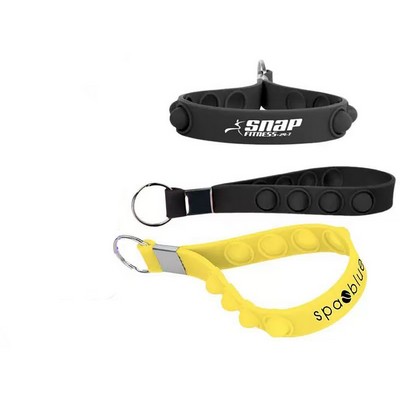 Push Pop Fidget Wrist Strap Keychain