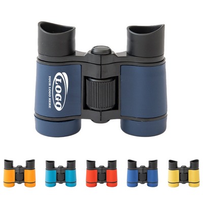 4 x 30 Kids Adjustable Lens Binoculars With Hanging Strap & Lens Cleaning Cloth