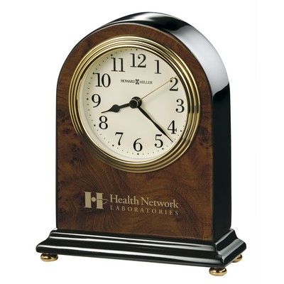 Bedford Walnut Burl Arched Table Clock