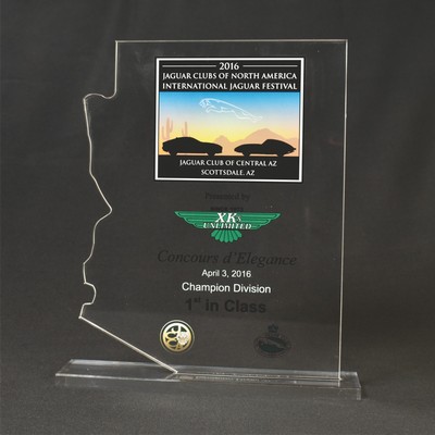 Custom Laser Cut-Out Award with Embedment