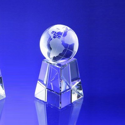 5" Globe Award w/Tall Base