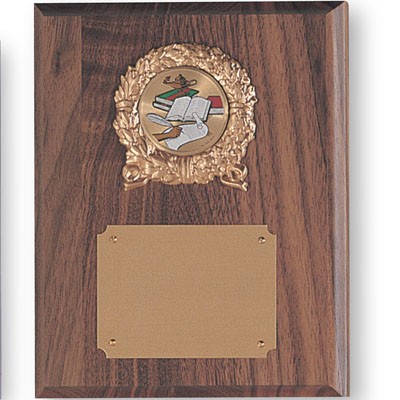 Occupational Walnut Finish Plaque w/2" Insert (7"x 9")