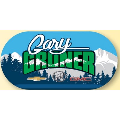 Full Color Stock Domes & Popular Shapes w/White Reflective Material (2" x 4")