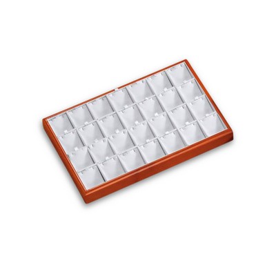 28 Pendant Slits Tray w/Maple Wood Border