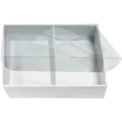 Playing Cards Double Rigid Box w/ Clear Vinyl Lid ("Bridge" format)
