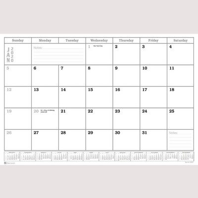 Desk Pad Monthly Calendar Insert Pack (24.5"x16")
