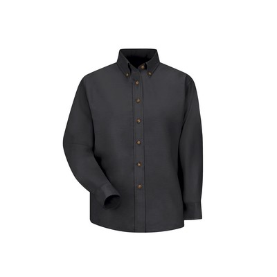 Red Kap Shirts - Men's Long Sleeve Button Down Poplin Shirt