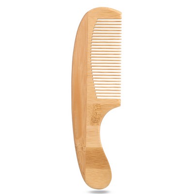 Bamboo comb with handle