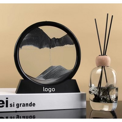 Elegant Ornament Moving Hourglass Grit Sand Hourglass Natural 3D Home Decor Glass Red Christmas