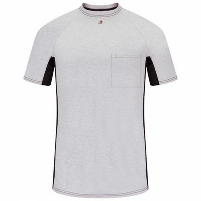 Bulwark™ Men's FR Two-Tone Base Layer w/Concealed Chest Pocket Shirt - Gray
