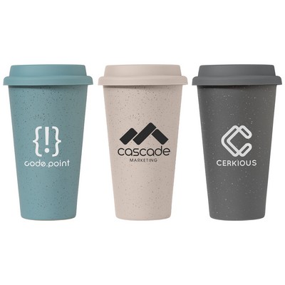 Equator - 9 oz Double Wall Ceramic Tumbler with Silicone Lid