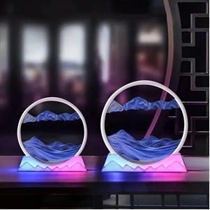 Quicksand Painting Sand Art Frame Desk Lamp Night Light (7in)