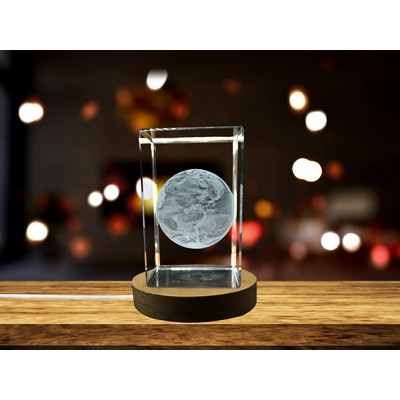 Planet Earth 3D Engraved Crystal Novelty Decor