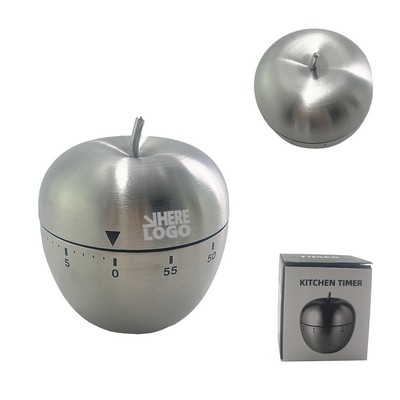 Stainless Steel Apple-Shaped Timer