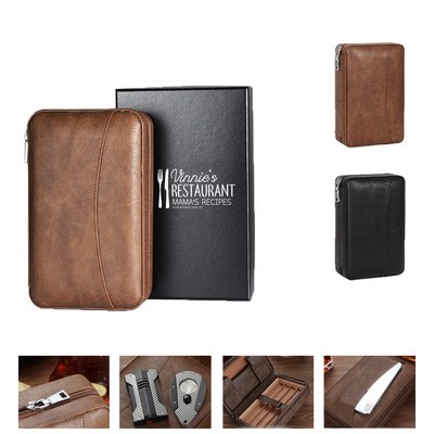 Cigar Set Leather Box