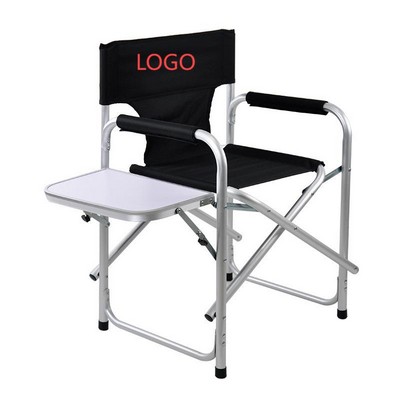 Tall Directors Chair Height Seat Folding with Side Table