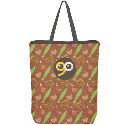 Full Sublimation 8 Oz Poly Canvas Tote Bag