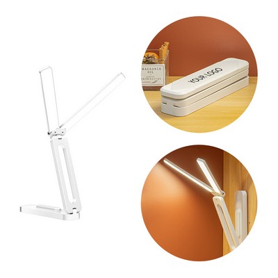 Double Head Foldable LED Desk Lamp Rechargeable USB Table Light For Offie Home (Plug-in Version)