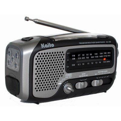 Kaito Emergency Radios & Wireless Mics Silver Voyager Trek Solar/Crank Am/Fm/Sw Noaa Weather