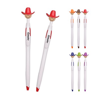Western Smiley Cowboy Hat Doll Pen