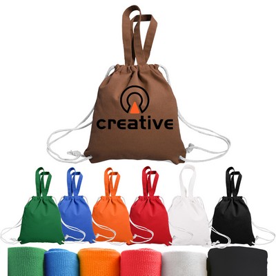 Customized Canvas Tote Backpack w/ Drawstring