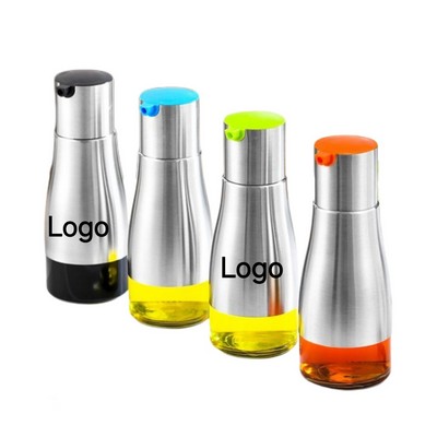 Glass Bottom Stainless Steel Oil Bottle