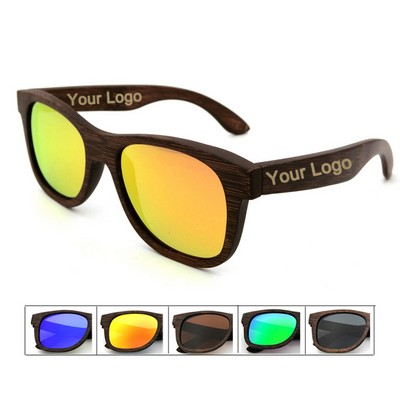 Custom Brown Bamboo Sunglasses