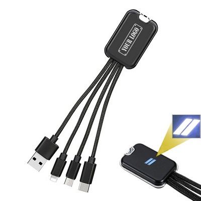 Rectangle Light-Up Logo Charging Cable