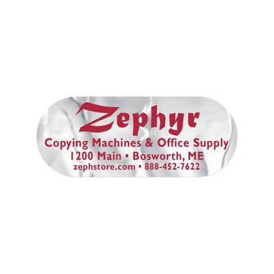 Idento® Identification Decal | Oblong | 1" x 2 1/2" | Chrome Poly