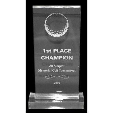 Acrylic Engraved Award - 6-3/4" Tall "Tower"