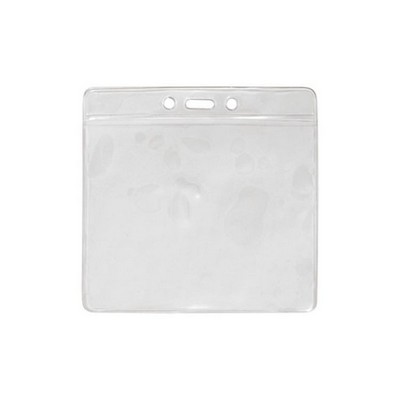 Horizontal Top Load Color Bar Badge Holder - Clear (4.38"x3.75")