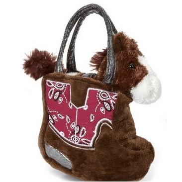 Plush Horse Stuffed Animal w/Carry Case