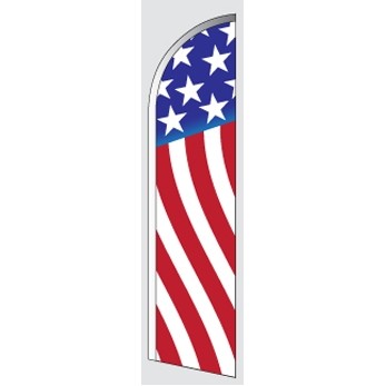 12' Poly-Knit Stock Feather Flag (USA Flag)
