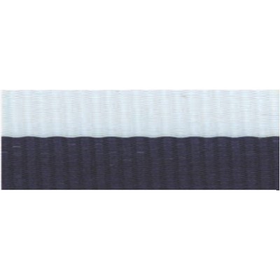 7/8" Navy Blue/White Neck Ribbon with Snap Clip