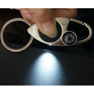 LED Keychain w/Compass