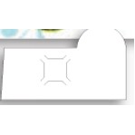 Sculptured Pockets® Folder w/Circle Edge Pockets & Alternative Business Card Slit
