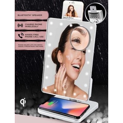 Vivitar® hollywood by Vivitar Bluetooth Speaker & Mirror w/Qi Charger