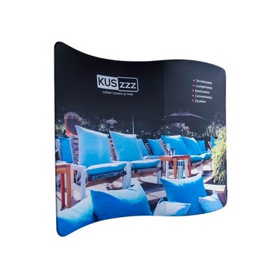 10ft Curved S-type Step and Repeat Fabric Trade Show Display(Frame+Fabric)