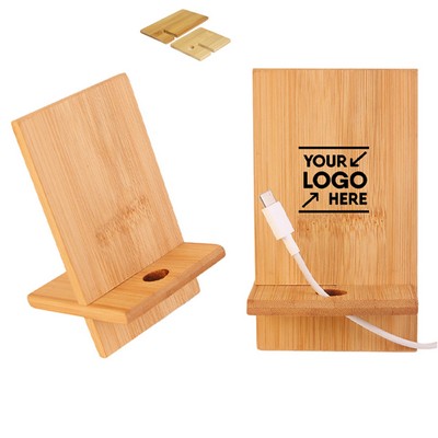 Eco-Friendly Bamboo Cell Phone Stand