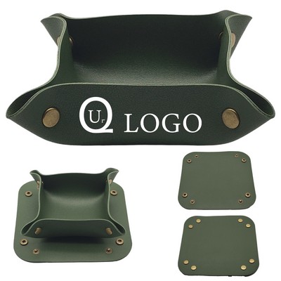 Leather Desk Organizer Tray