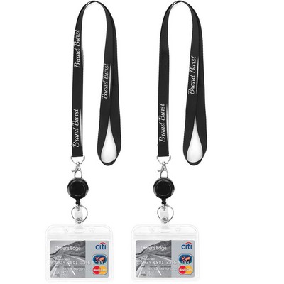 Retractable Lanyard With ID Card Holder