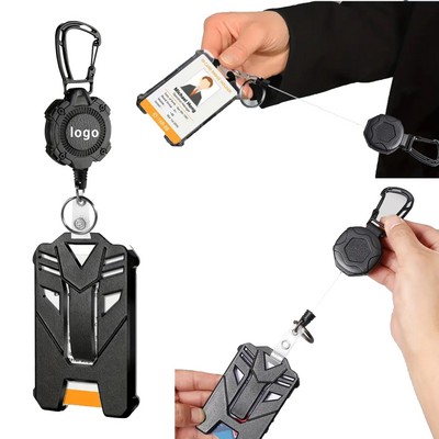 Work Badge Card Retractable Keychain Holder