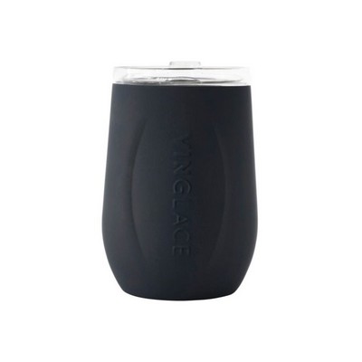 10 Oz. Glass Lined Wine Glass Black