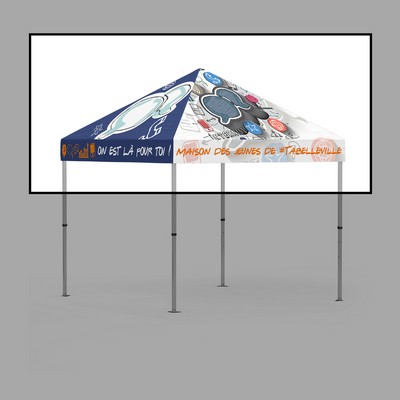 Pop up tent 10x10 printed roof - 600D fabric