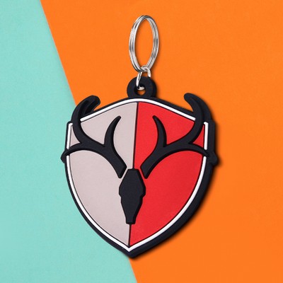 3" Custom 2D PVC Keychain