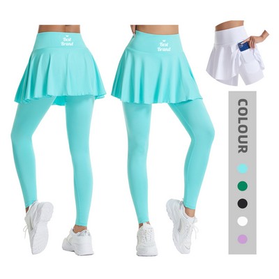 Functional Pocket Equipped Pleated Skirt Pants