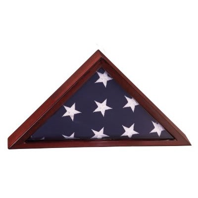 Rosewood Piano Finish Flag Display Case, 25" x 12 1/2"