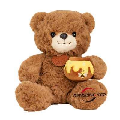 Teddy Bear Stuffed Animal With Honey Pot
