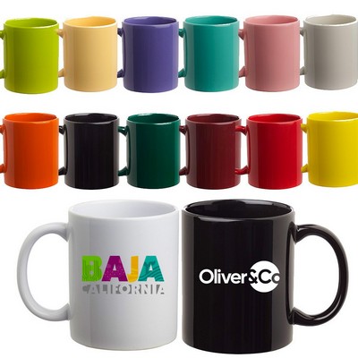 USA Printed 11 oz Ceramic Mugs with Handle