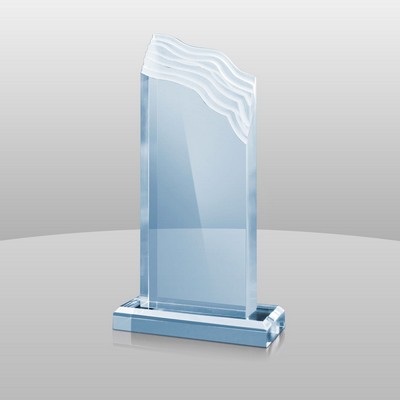 Blue Acrylic Summit Award II (7 1/4"x4"x2")